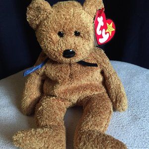 TY Original Beanie Baby FUZZ The Bear *RARE*